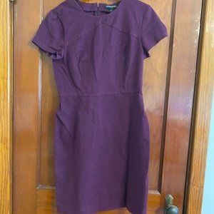 Plum body con work dress